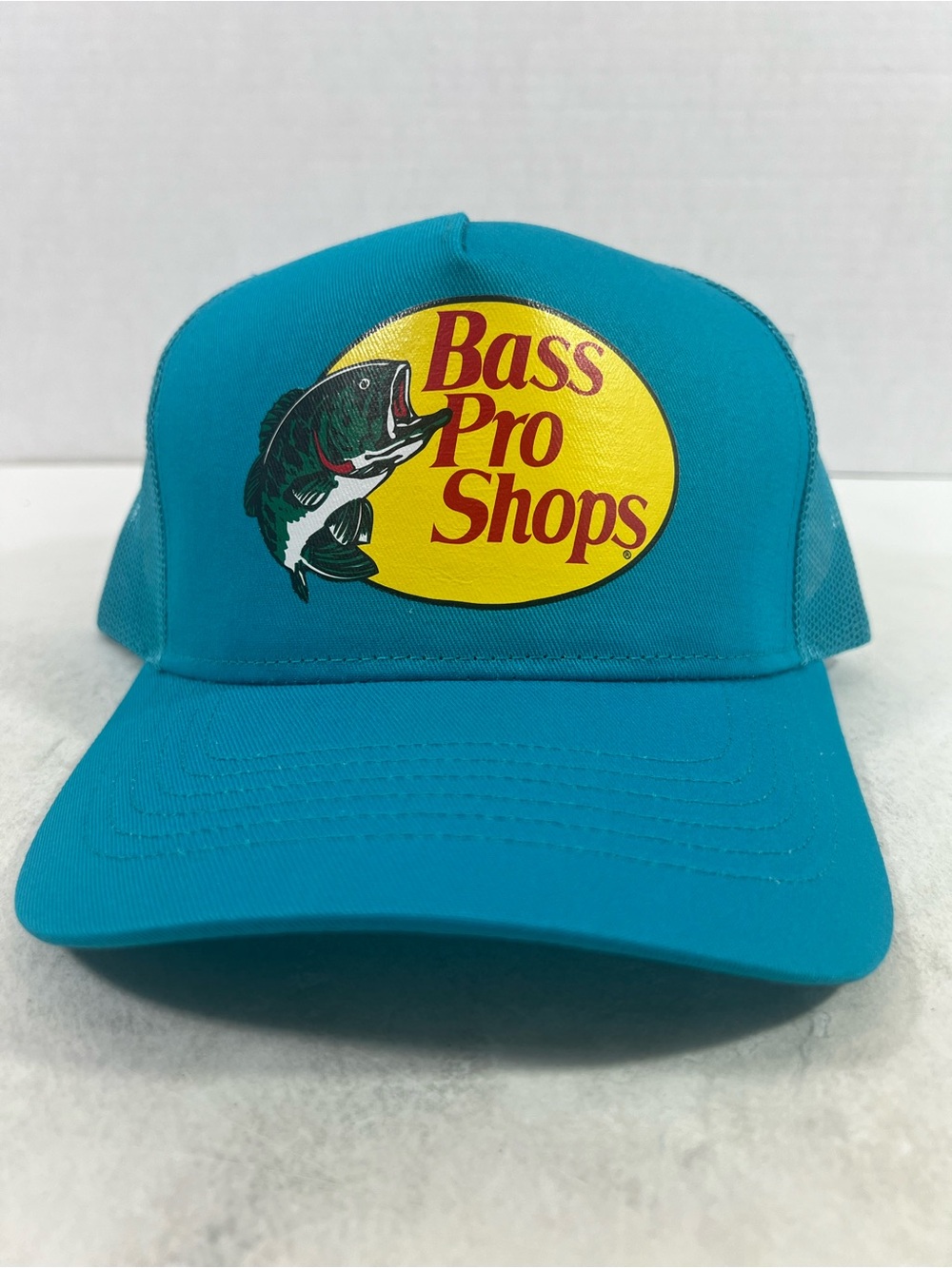Bass Pro Shops Printed Aqua Trucker Mesh Cap Snapback!